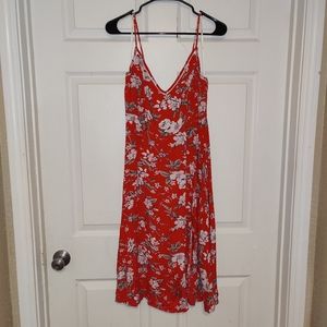 Lulu’s Red Floral “Esperanza” Midi Dress